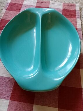 Russel Wright for Home Decorators Rounded Turquoise Platter